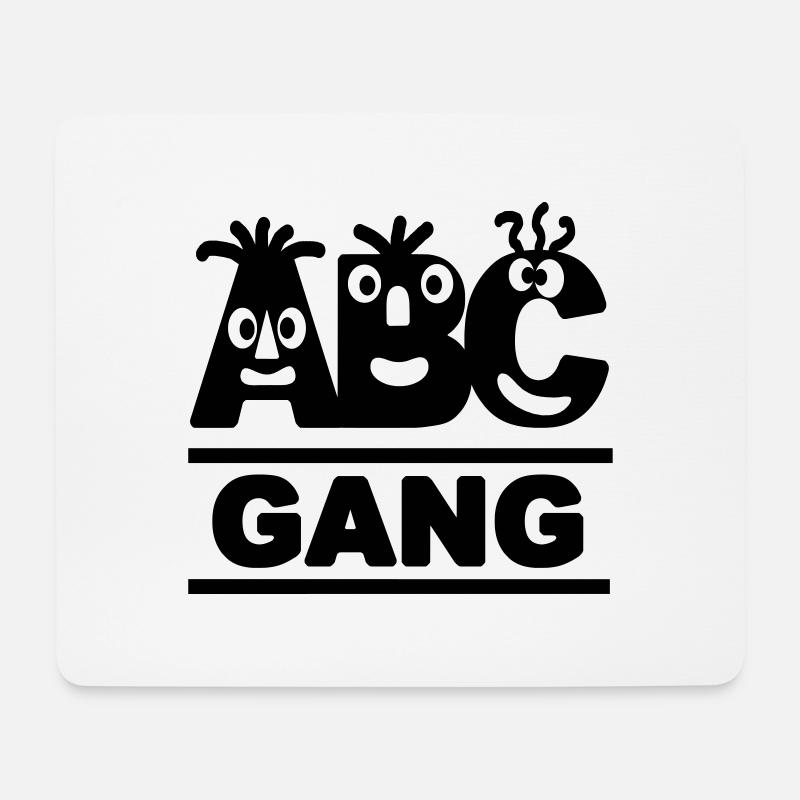 lustige ABC-GANG - Mousepad (Querformat) - Weiß