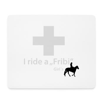 I ride a "Fribi" Western - Mousepad (Querformat) - Weiß - Vorne