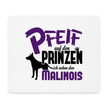 Hundeshirt: Ich nehm den Malinois - Mousepad (Querformat) - Weiß - Vorne