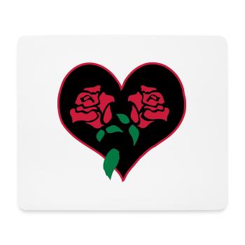Retro roses tattoo by Patjila - Mousepad (Querformat) - Weiß - Vorne