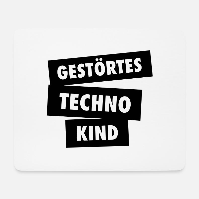 Gestoertes Technokind - Mousepad (Querformat) - Weiß