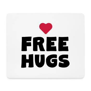 Free Hugs - Mousepad (Querformat) - Weiß - Vorne
