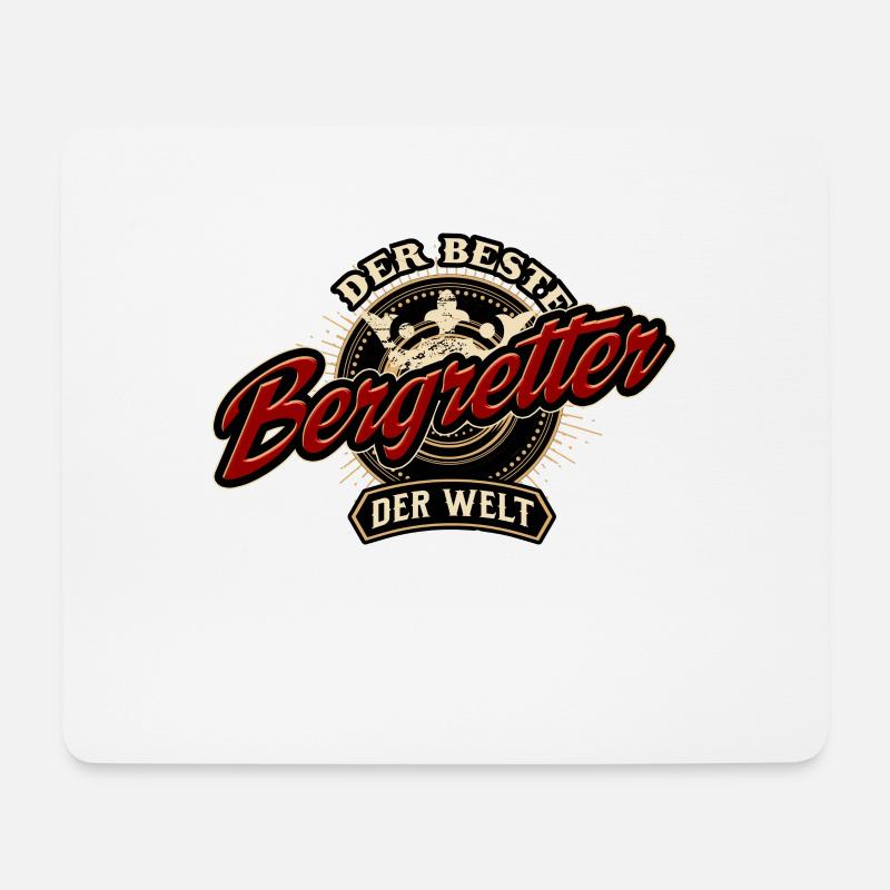Der Beste Bergretter der Welt - Geburstags - Mousepad (Querformat) - Weiß