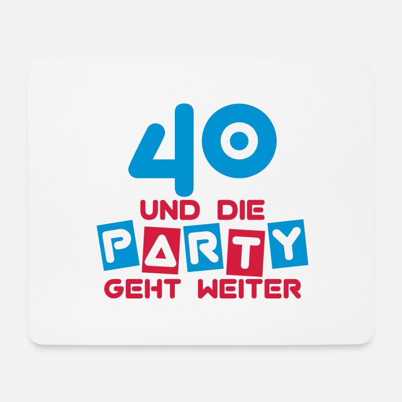 40 Jahre und die Party geht weiter ... - Mousepad (Querformat) - Weiß