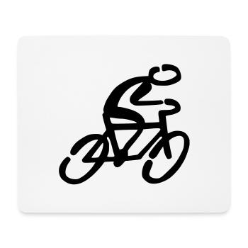 Fahrradfahrer Fahrrad - Mousepad (Querformat) - Weiß - Vorne