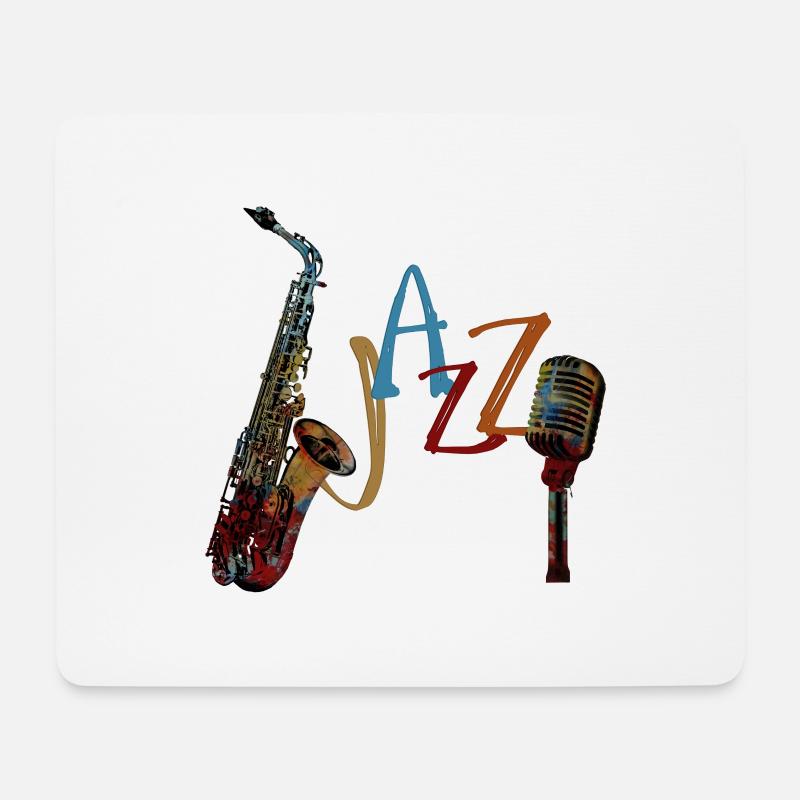 Jazz - Mousepad (Querformat) - Weiß