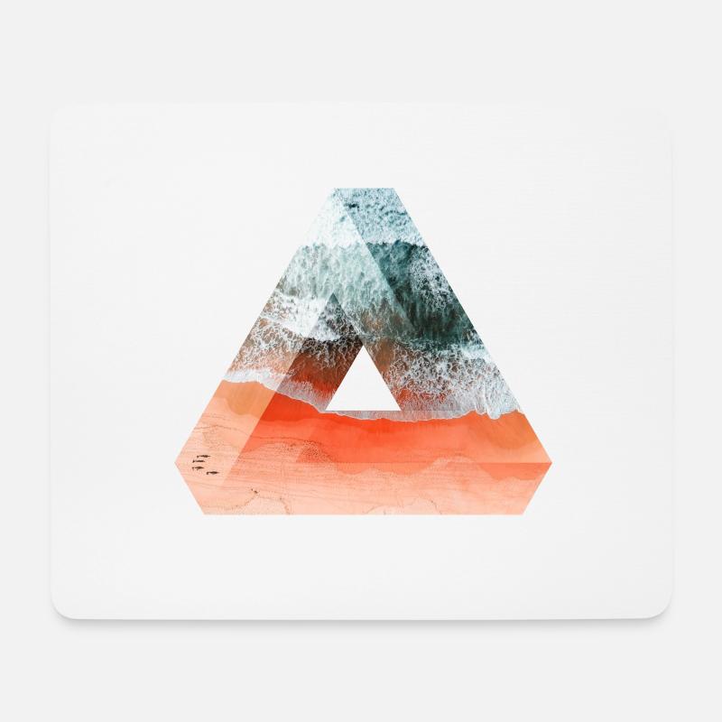 Penrose Dreieck Geek Geschenk Sommer Hipster - Mousepad (Querformat) - Weiß