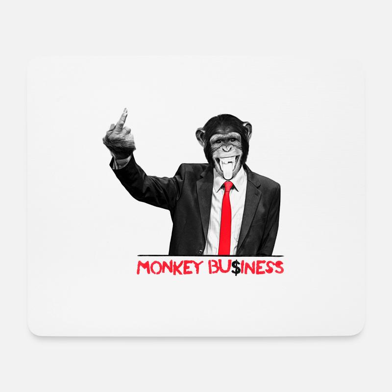 Monkey Business - Mouse Pad (horizontal) - white