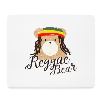 Reggae bear - Mouse Pad (horizontal) - white - Front