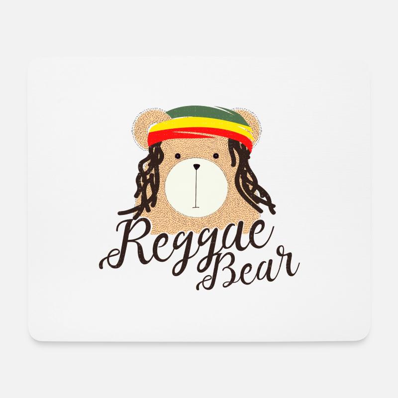 Reggae Bear - Mousepad (Querformat) - Weiß