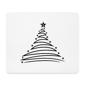 christmas tree fir tree fir star merry chris - Mouse Pad (horizontal) - white - Front