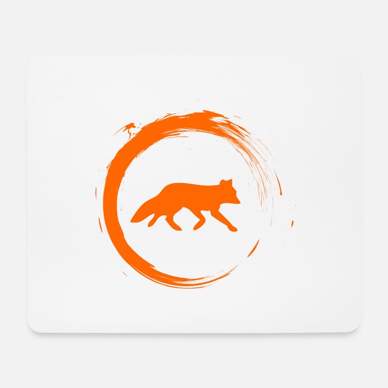 Fuchs - Mousepad (Querformat) - Weiß