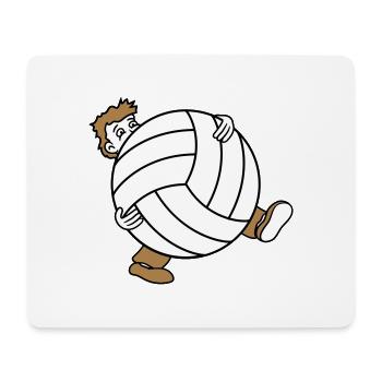 huge volleyball sport club ball ball wear s - Mouse Pad (horizontal) - white - Front