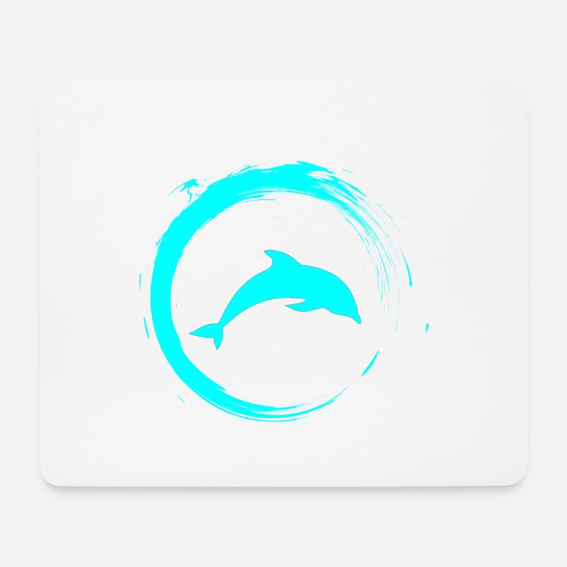 dolphin - Mouse Pad (horizontal) - white