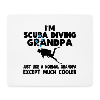 scuba diving grandpa - Mousepad (Querformat) - Weiß - Vorne