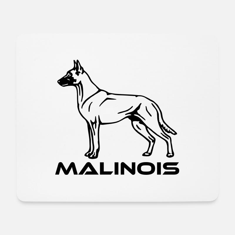 519 Malinois - Mousepad (Querformat) - Weiß
