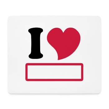 I love à personnaliser - Tapis de souris (format paysage) - blanc - Devant