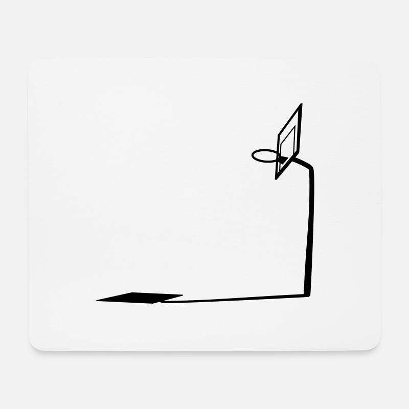 basketball schatten netz stange basketballkorb coo - Mousepad (Querformat) - Weiß
