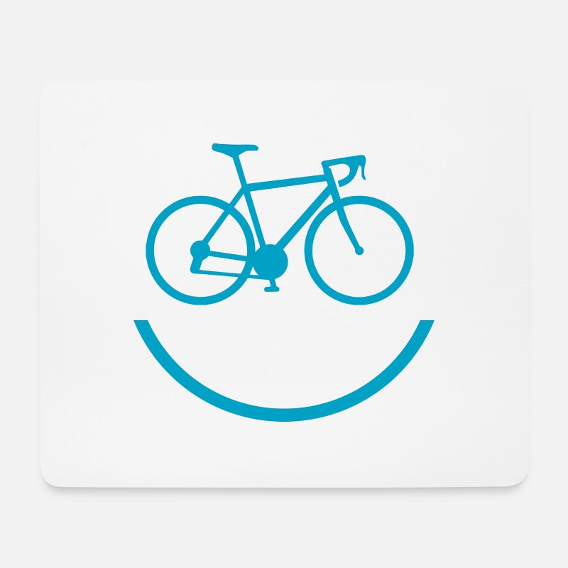 Bike Smile - Mousepad (Querformat) - Weiß