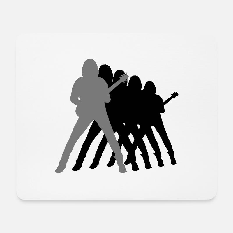 gitarrist - Mousepad (Querformat) - Weiß