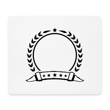 shield_empty_lu1 - Mousepad (Querformat) - Weiß - Vorne