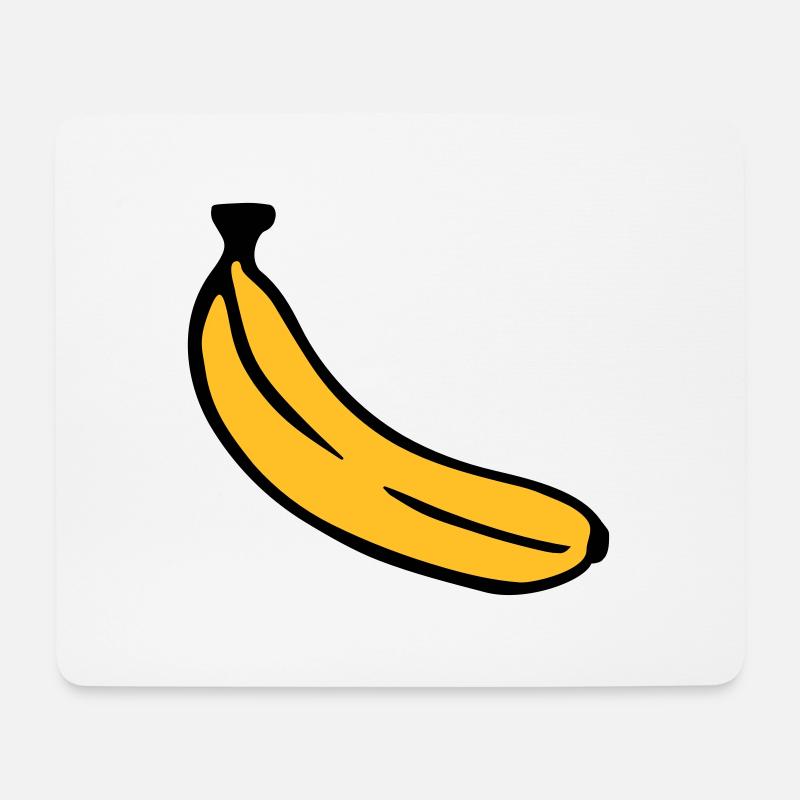 Banane - Mousepad (Querformat) - Weiß