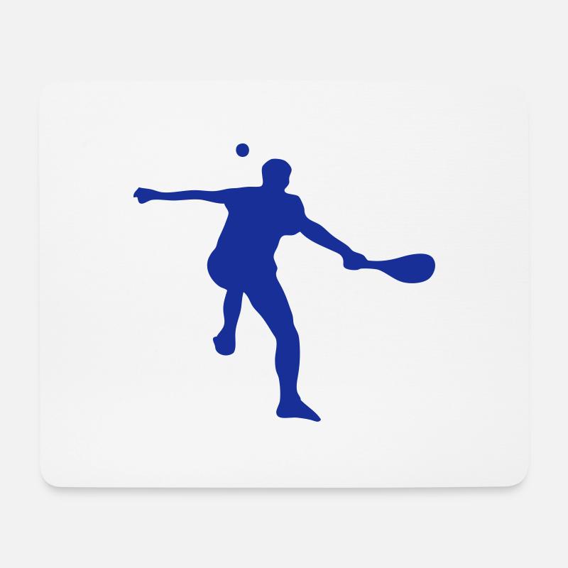 baskische Pelote Silhouette - Mousepad (Querformat) - Weiß