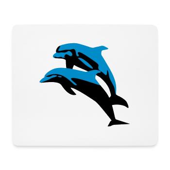 Delfin, Delfine - Dolphin - Mousepad (Querformat) - Weiß - Vorne