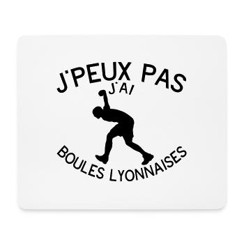 boules lyonnaises je peux pas citation - Tapis de souris (format paysage) - blanc - Devant