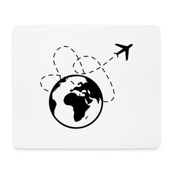 earth planet travel - Mousepad (Querformat) - Weiß - Vorne