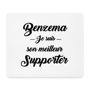 Benzema je suis son meilleur supporter - Tapis de souris (format paysage) - blanc - Devant