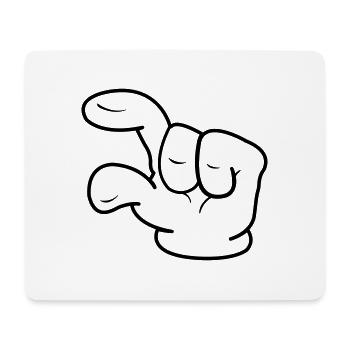 comic_hand_001 - Mousepad (Querformat) - Weiß - Vorne