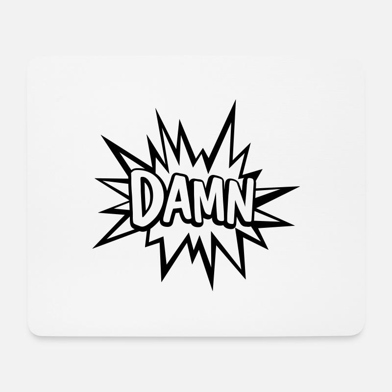 DAMN - Mousepad (Querformat) - Weiß
