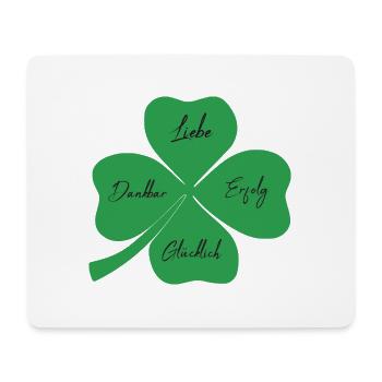 Shamrock Love Success Happy Thankful - Mouse Pad (horizontal) - white - Front