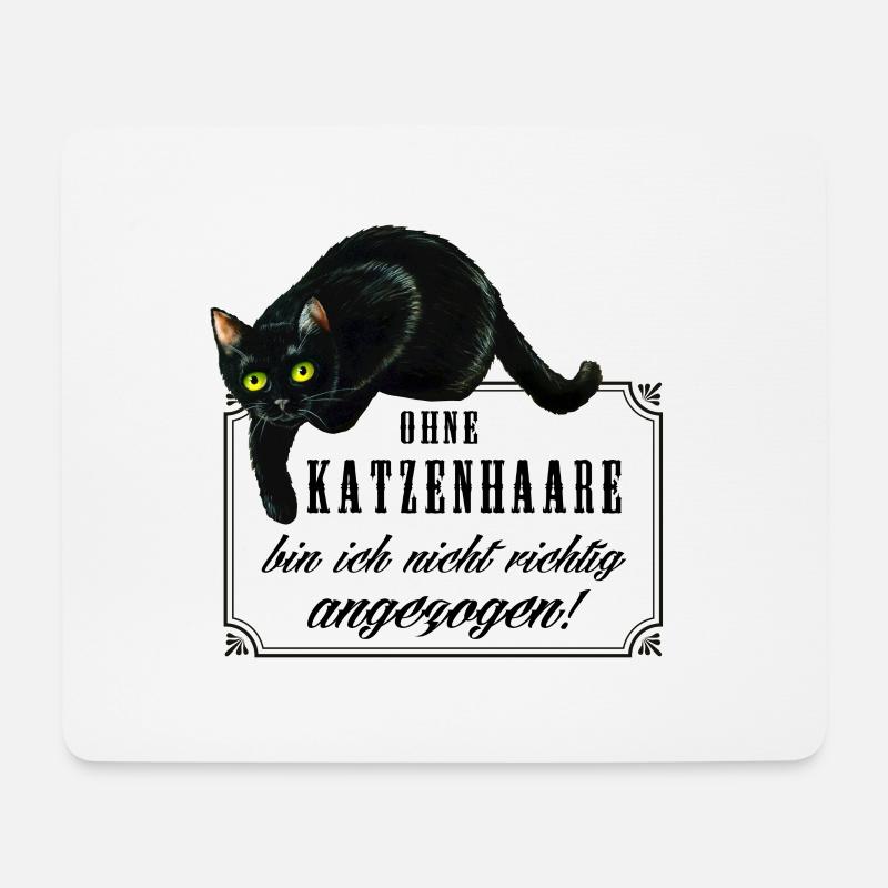 Katzenhaare - Mousepad (Querformat) - Weiß