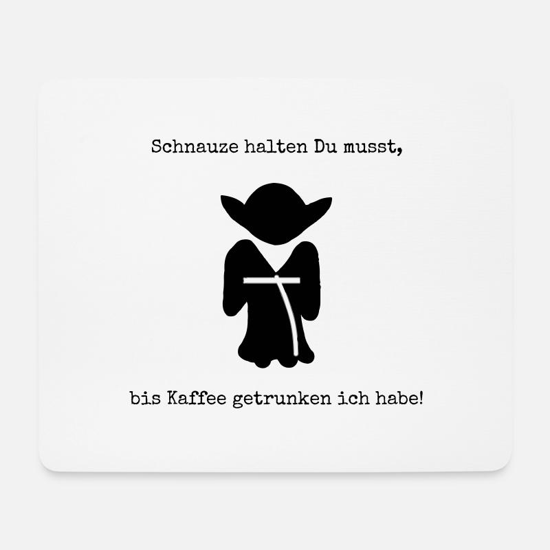 Schnauze halten Du musst - Kaffee - Mousepad (Querformat) - Weiß