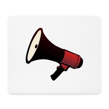 porte voix haut parleur megaphone - Tapis de souris (format paysage) - blanc - Devant