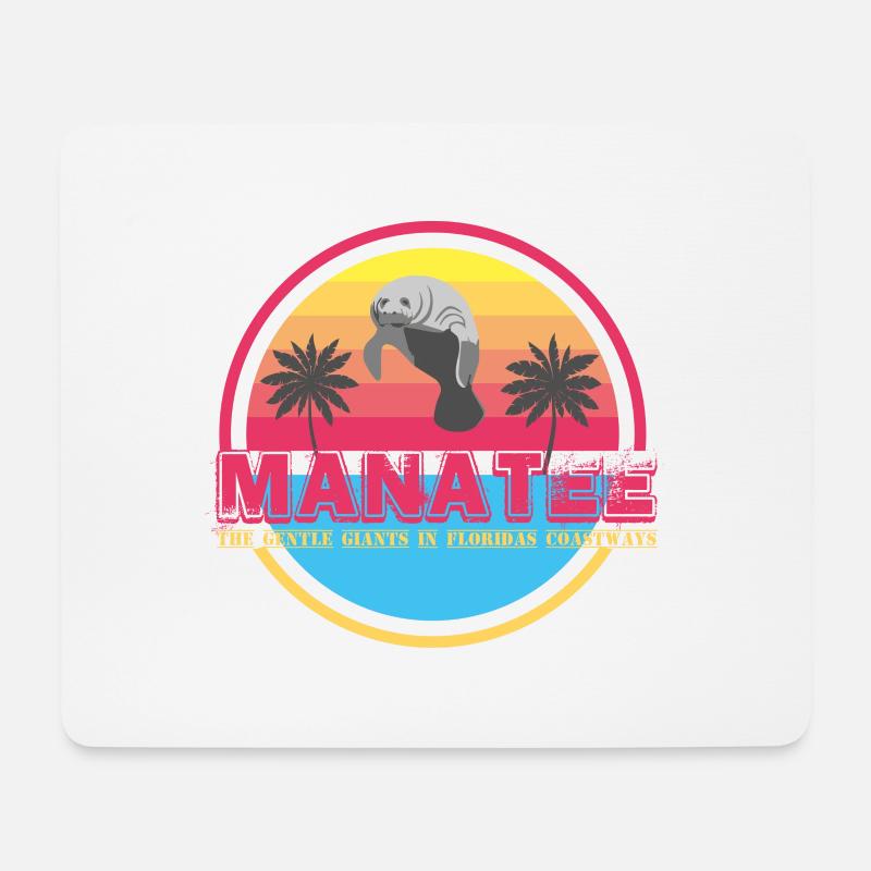 Manatee - The gentle giants in Floridas Coastways - Mousepad (Querformat) - Weiß