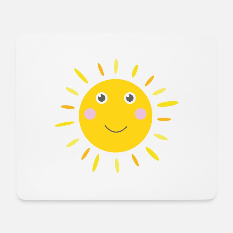 Sonnig die Sonne - Mousepad (Querformat) - Weiß
