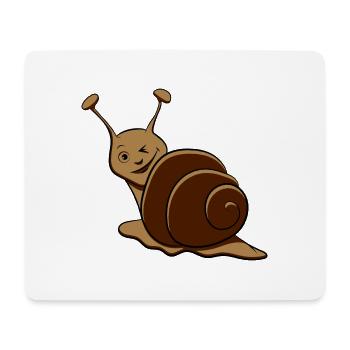 Schnecke lustig zwinkern - Mousepad (Querformat) - Weiß - Vorne