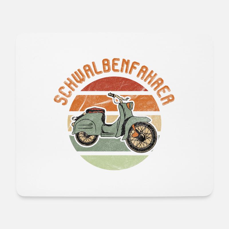 Schwalbenfahrer vintage by The Manzanita´s - Mousepad (Querformat) - Weiß