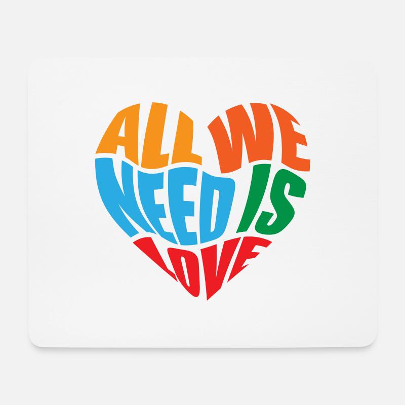All we need is love - Mousepad (Querformat) - Weiß