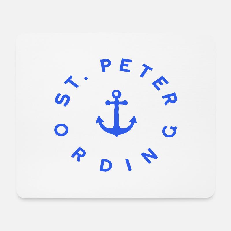 Moin Moin Sankt Peter-Ording St. Peter - Mousepad (Querformat) - Weiß