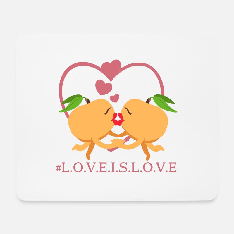 Lesbische Aprikosen - Mousepad (Querformat) - Weiß