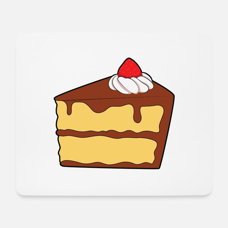 Kuchen - Mousepad (Querformat) - Weiß