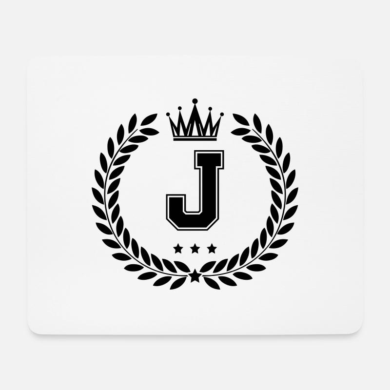 wappen J - Mousepad (Querformat) - Weiß