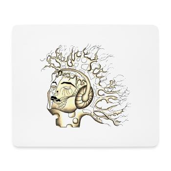 Headphones, Colorful, Head, Music - Mouse Pad (horizontal) - white - Front