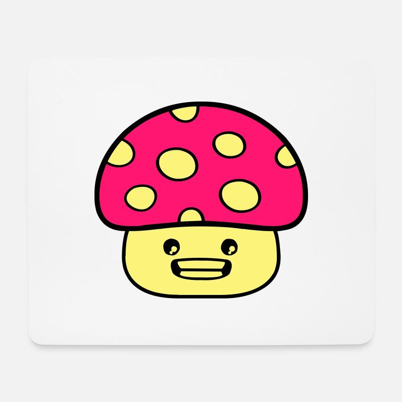 Pilz Comic - Mousepad (Querformat) - Weiß