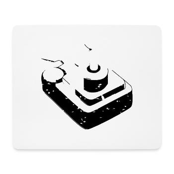 Joystick Spieler Spiel Controller retro Gaming - Mousepad (Querformat) - Weiß - Vorne