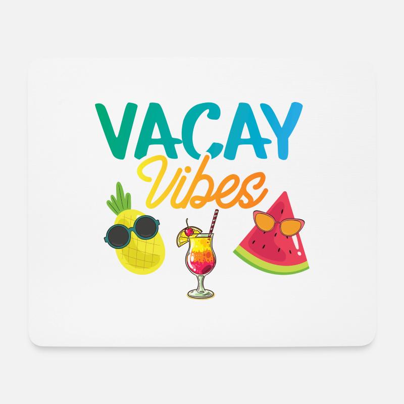 Vacay Vibes - Coctail T-Shirt - Mousepad (Querformat) - Weiß